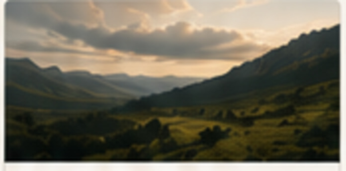Iberian highlands at sunset